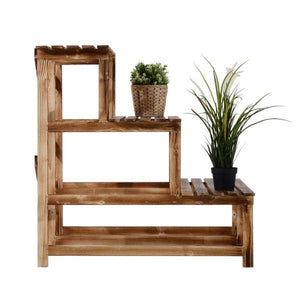 Pflanzentreppe Blumenregal Tannenholz 3 Stufen L80 x W80 x H80cm