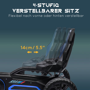 Gokart Kinderfahrzeug verstellbarer Sitz Handbremse 3-8 Jahre Blau