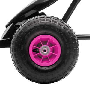 Gokart Tretfahrzeug verstellbarer Sitz 5-12 Jahre Rosa