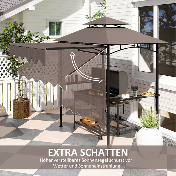 Grillpavillon wasserabweisend flammhemmend mit Doppeldach