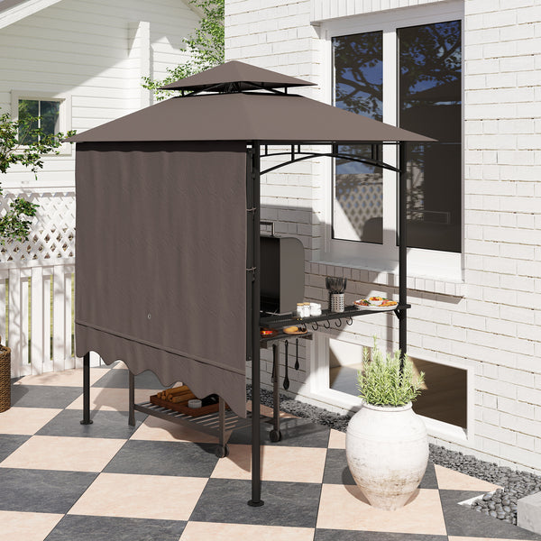 Grillpavillon wasserabweisend flammhemmend mit Doppeldach