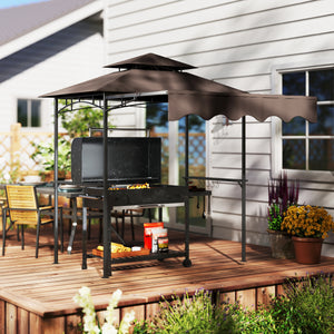 Grillpavillon wasserabweisend flammhemmend mit Doppeldach