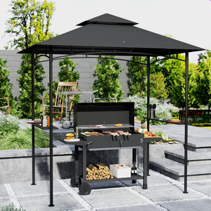 Grillpavillon wasserabweisend flammhemmend mit LED für Garten
