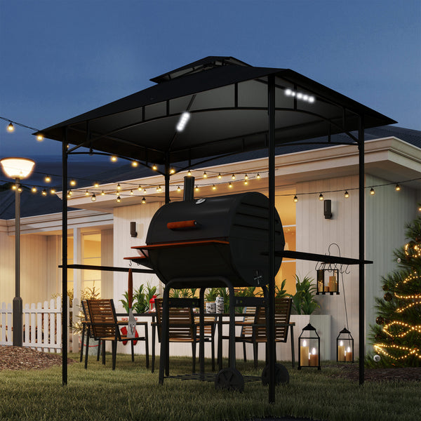 Grillpavillon wasserabweisend flammhemmend mit LED für Garten
