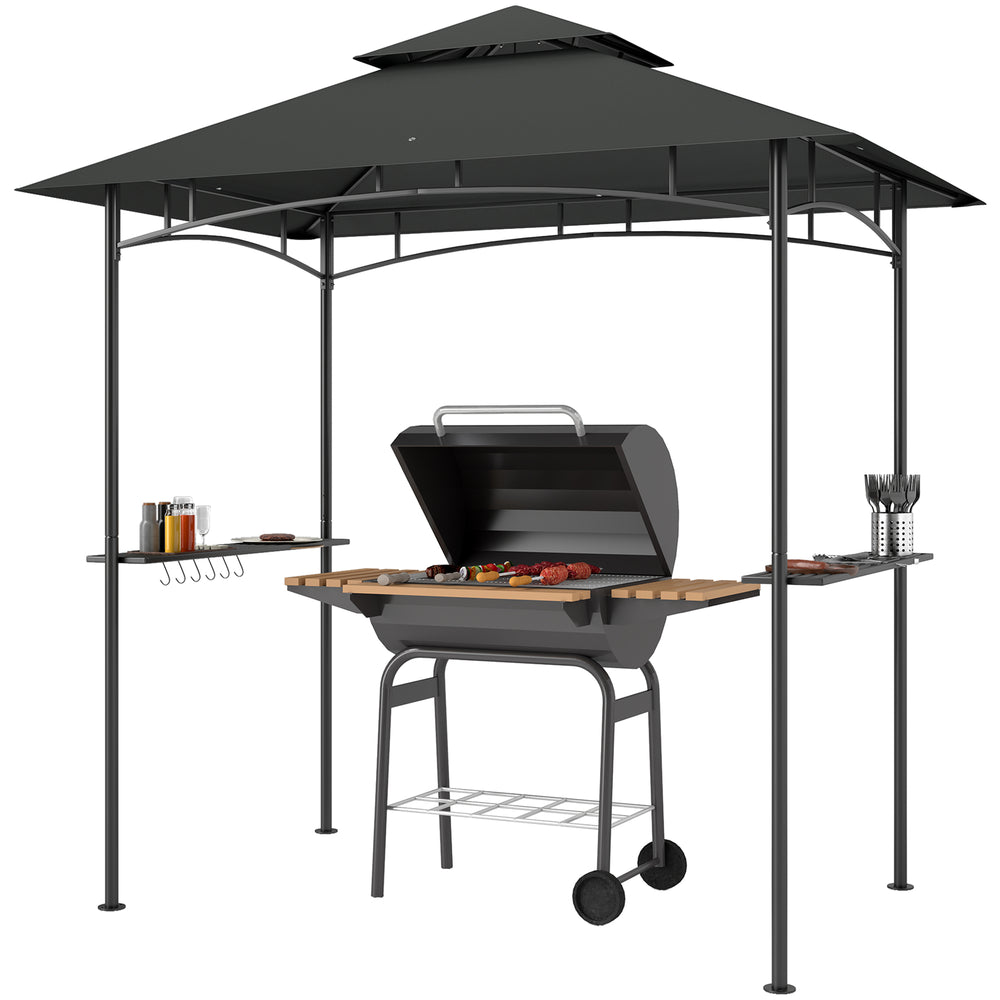 Grillpavillon wasserabweisend flammhemmend mit LED für Garten