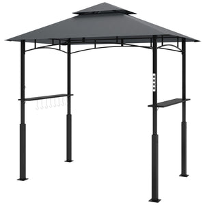 Grillpavillon mit LED Beleuchtung und Gewürzregalen für Garten