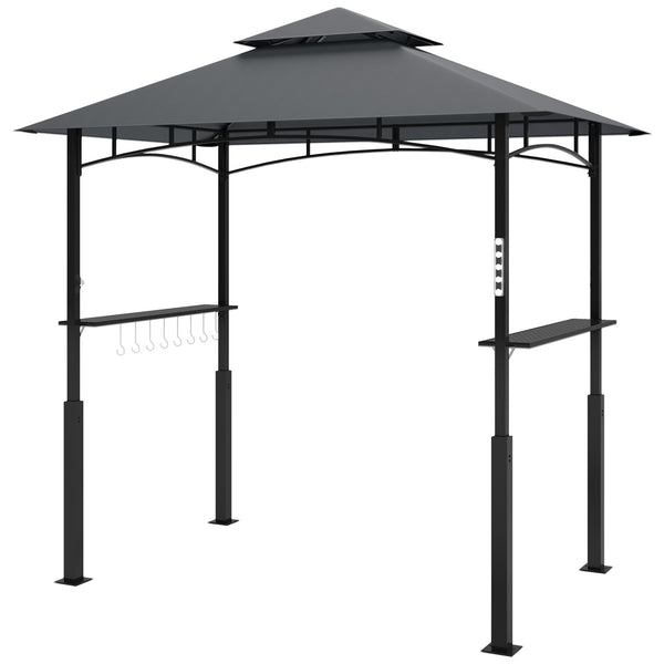 Grillpavillon mit LED Beleuchtung und Gewürzregalen für Garten