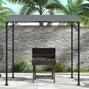 Grillpavillon mit Regendach und Haken für Garten Stahl