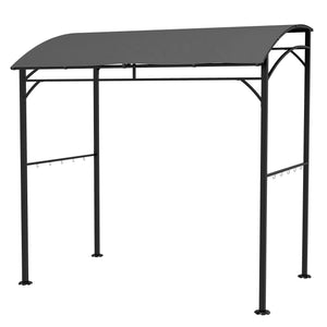 Grillpavillon mit Regendach und Haken für Garten Stahl