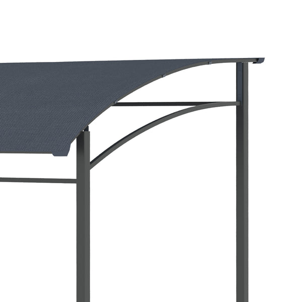 Grillpavillon Grillüberdachung wetterfest mit Haken für Garten grau