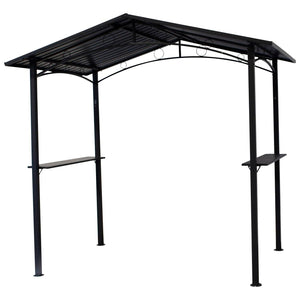 Gartenpavillon Toulouse 2,5x1,6m Stahl Dunkelgrau