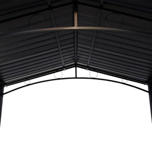 Gartenpavillon Toulouse 2,5x1,6m Stahl Dunkelgrau