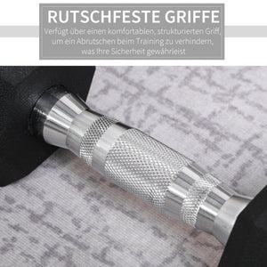 Gummihantel Hexagon-Kurzhanteln 2x 4kg schwarz