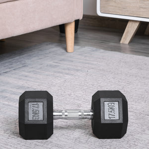 Gummihanteln Hexagon 175kg für Krafttraining Schwarz