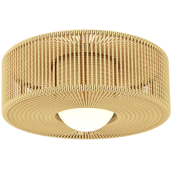 Deckenleuchte Hängelampe Boho rund mit Hanfseil LED geeignet