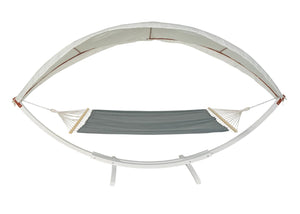 Hängematte mit Gestell FSC-zertifiziert 420cm weiss, grau