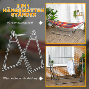 Hängemattenständer Wäscheständer 2-in-1 wetterbeständig