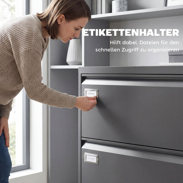 Hängeregisterschrank Rollcontainer abschliessbar mit Schubladen und Hängeregistratur schwarz
