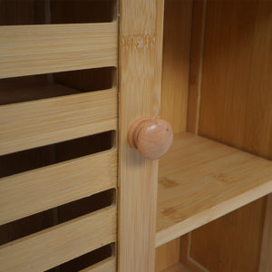 Hängeschrank Badschrank Badezimmerschrank Bambus 60x50x19cm