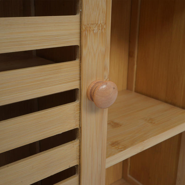 Hängeschrank Badschrank Badezimmerschrank Bambus 60x50x19cm