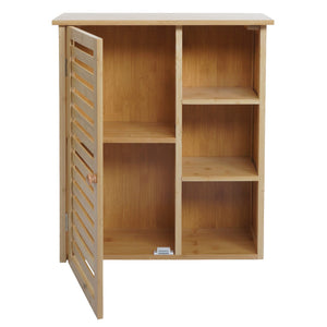 Hängeschrank Badschrank Badezimmerschrank Bambus 60x50x19cm