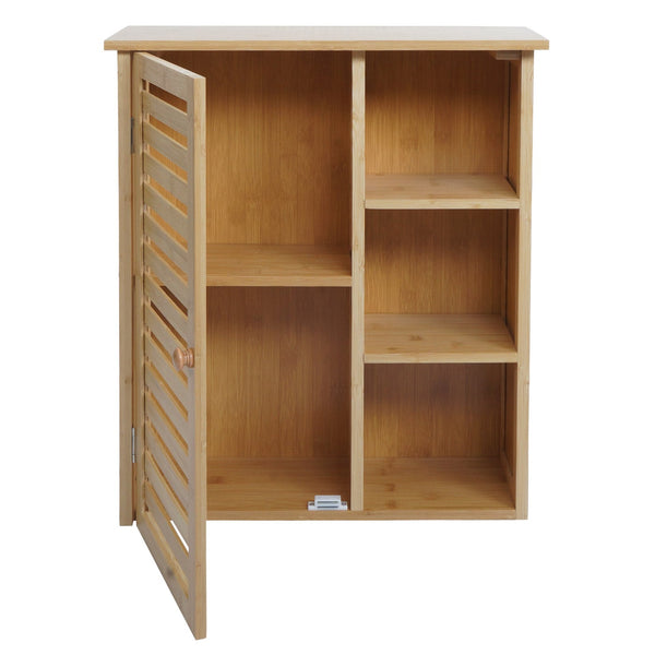 Hängeschrank Badschrank Badezimmerschrank Bambus 60x50x19cm