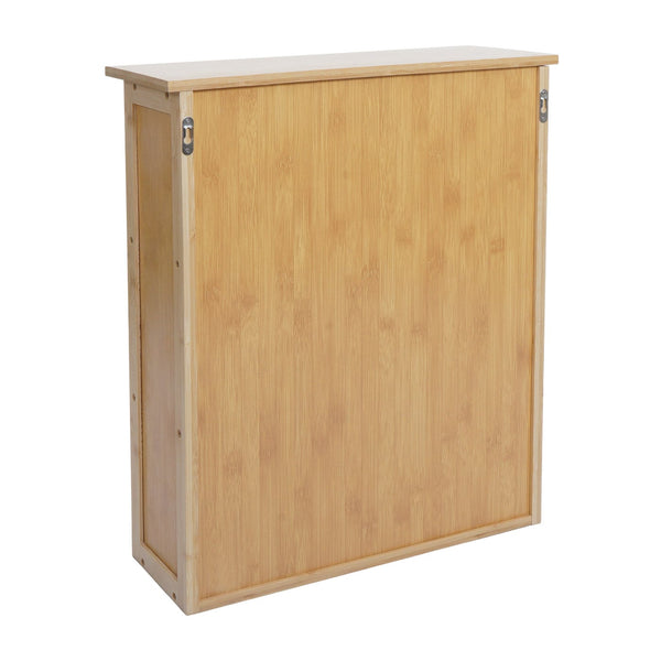 Hängeschrank Badschrank Badezimmerschrank Bambus 60x50x19cm