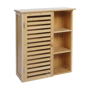 Hängeschrank Badschrank Badezimmerschrank Bambus 60x50x19cm
