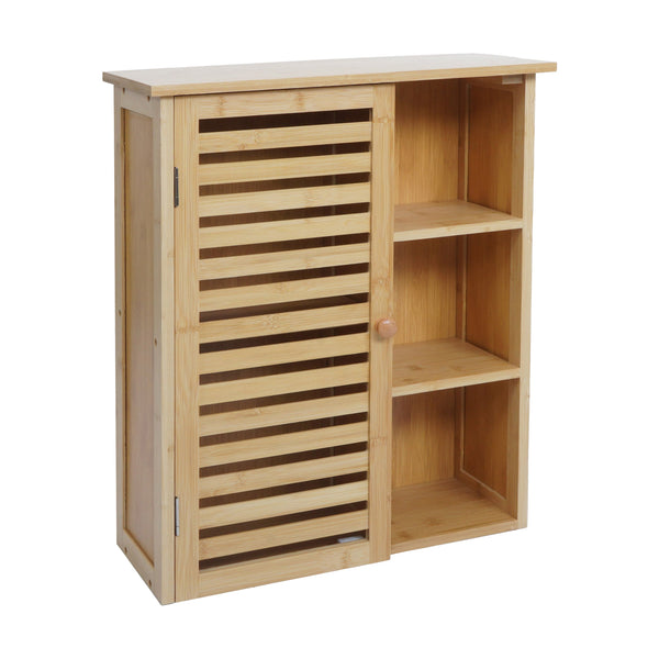 Hängeschrank Badschrank Badezimmerschrank Bambus 60x50x19cm