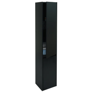 Hängeschrank Badschrank Highboard 2 Türen 3 Fächer 160x33cm schwarz