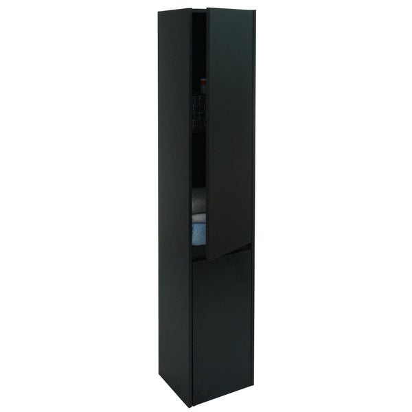 Hängeschrank Badschrank Highboard 2 Türen 3 Fächer 160x33cm schwarz