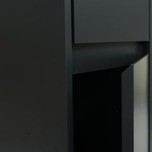 Hängeschrank Badschrank Highboard 2 Türen 3 Fächer 160x33cm schwarz