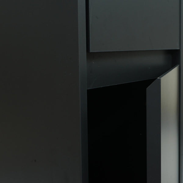Hängeschrank Badschrank Highboard 2 Türen 3 Fächer 160x33cm schwarz
