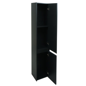 Hängeschrank Badschrank Highboard 2 Türen 3 Fächer 160x33cm schwarz