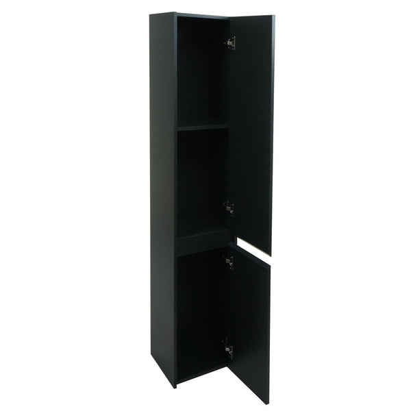 Hängeschrank Badschrank Highboard 2 Türen 3 Fächer 160x33cm schwarz