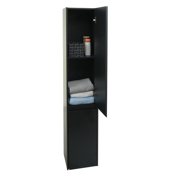 Hängeschrank Badschrank Highboard 2 Türen 3 Fächer 160x33cm schwarz