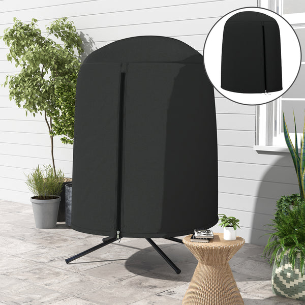 Hängesessel-Abdeckung wasserdicht mit UV-Schutz Ø128x190cm Schwarz