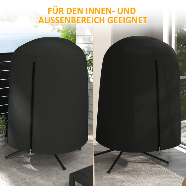 Hängesessel-Abdeckung wasserdicht mit UV-Schutz Ø128x190cm Schwarz