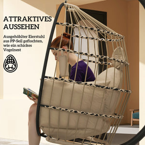 Hängesessel Outdoor faltbar mit Ständer und Kissen