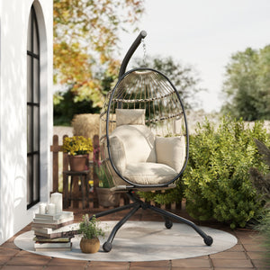 Hängesessel Outdoor faltbar mit Ständer und Kissen
