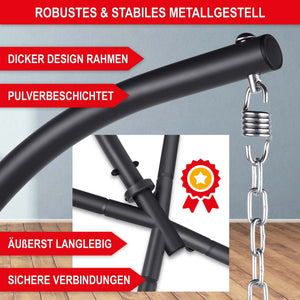 Hängesessel Rattan-Optik drehbar wetterfest & klappbar
