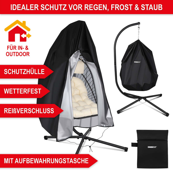 Hängesessel Rattan-Optik drehbar wetterfest & klappbar