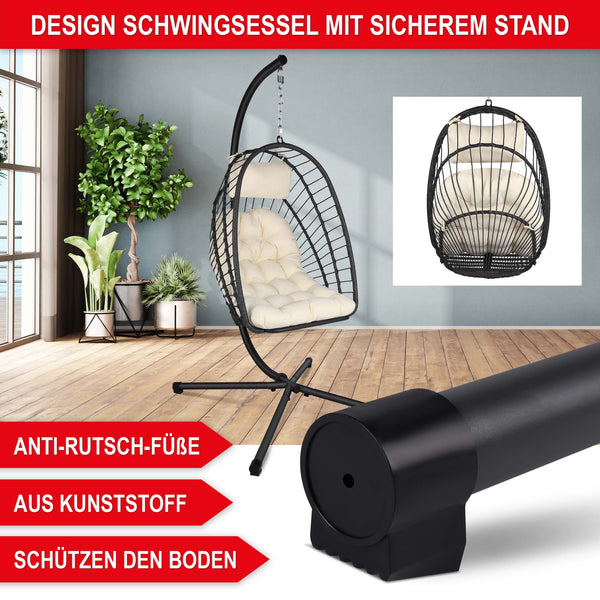 Hängesessel Rattan-Optik drehbar wetterfest & klappbar