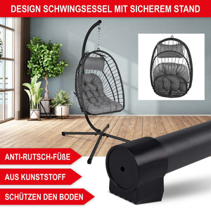 Hängesessel Rattan-Optik drehbar wetterfest & klappbar