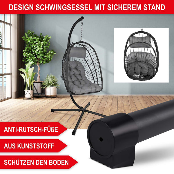 Hängesessel Rattan-Optik drehbar wetterfest & klappbar