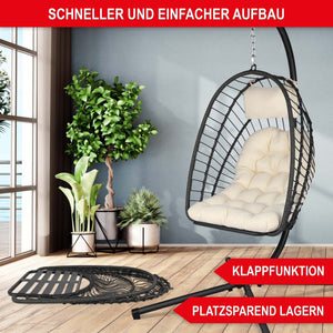Hängesessel Rattan-Optik drehbar wetterfest & klappbar