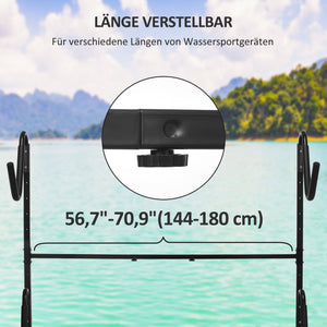 Halterung für 2 Kajaks SUPs Surfboards verstellbar Metall