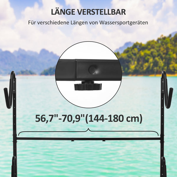 Halterung für 2 Kajaks SUPs Surfboards verstellbar Metall