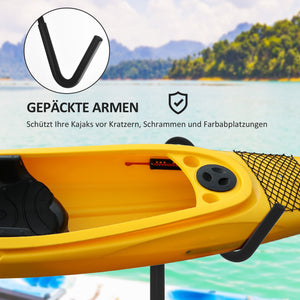Halterung für 2 Kajaks SUPs Surfboards verstellbar Metall