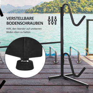 Halterung für 2 Kajaks SUPs Surfboards verstellbar Metall